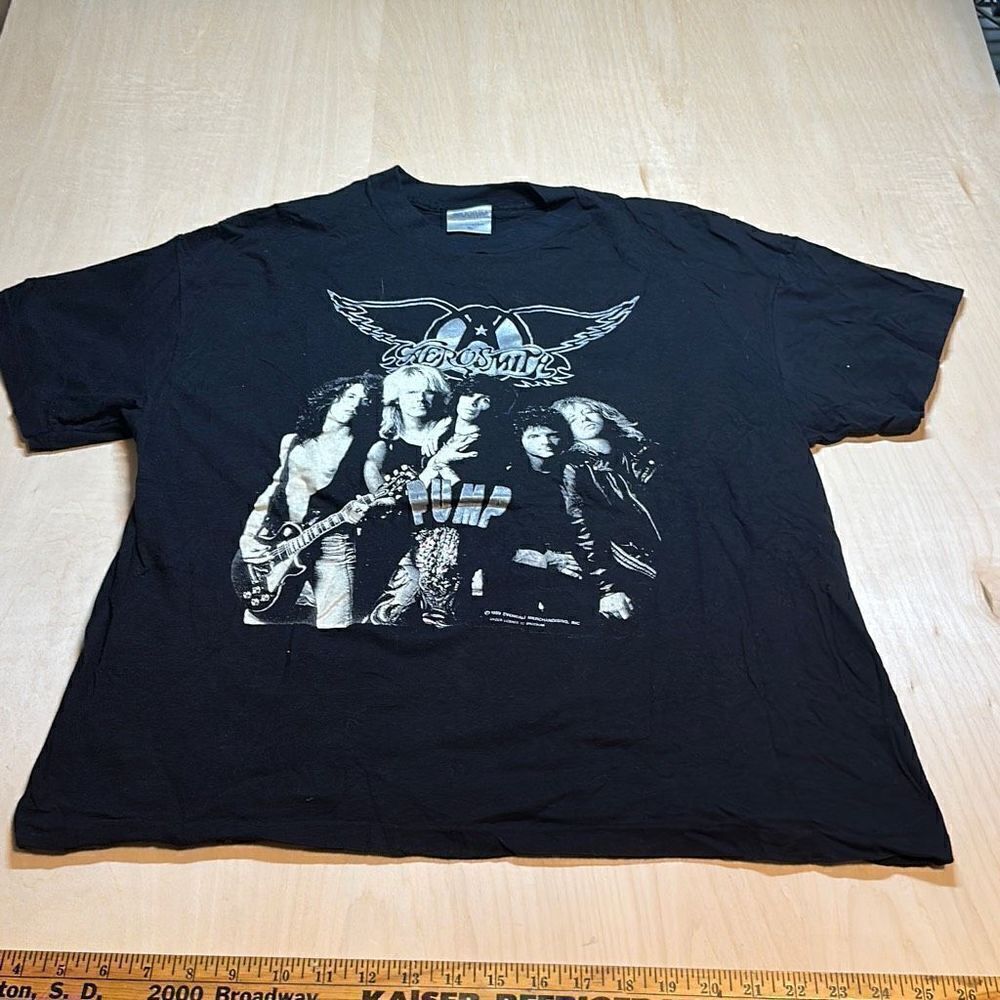 Vintage 1989 Aerosmith Pump t shirt XL black 80s single stitch Brockum‎ tour